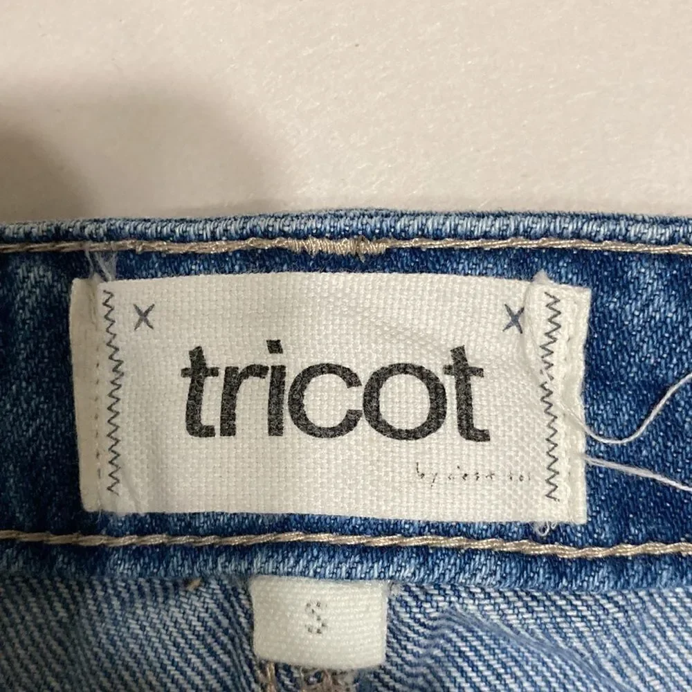 Tricot denim shorts